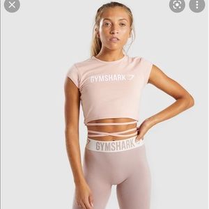 GYMSHARK tie crop top